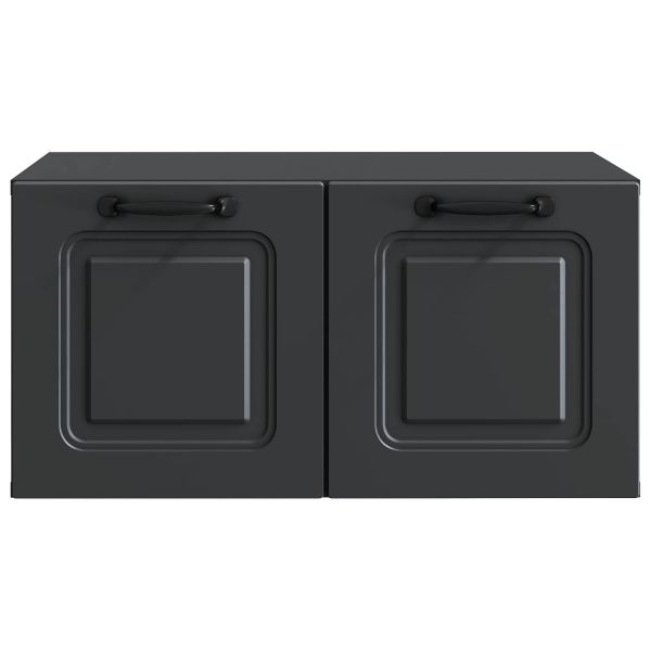 Стенно монтиран ТВ шкаф Черно 59,5 x 41 x 30 см