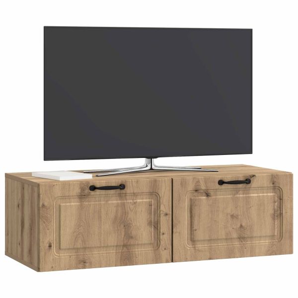 Стенно монтиран ТВ шкаф Дъб артизан 98 x 41 x 30 см