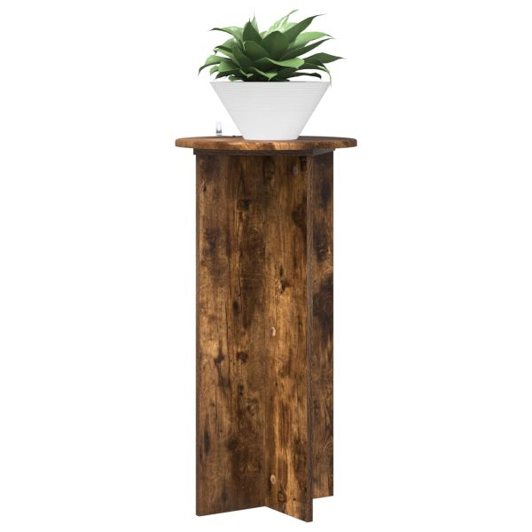 Стойка за растения 2 pcs Опушен дъб 40 x 40 x 80 cm