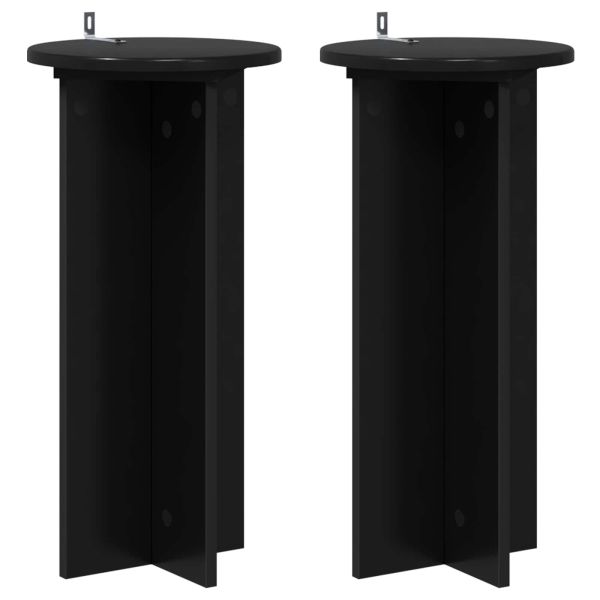 Стойка за растения 2 pcs Черно 29,5 x 29,5 x 60 см