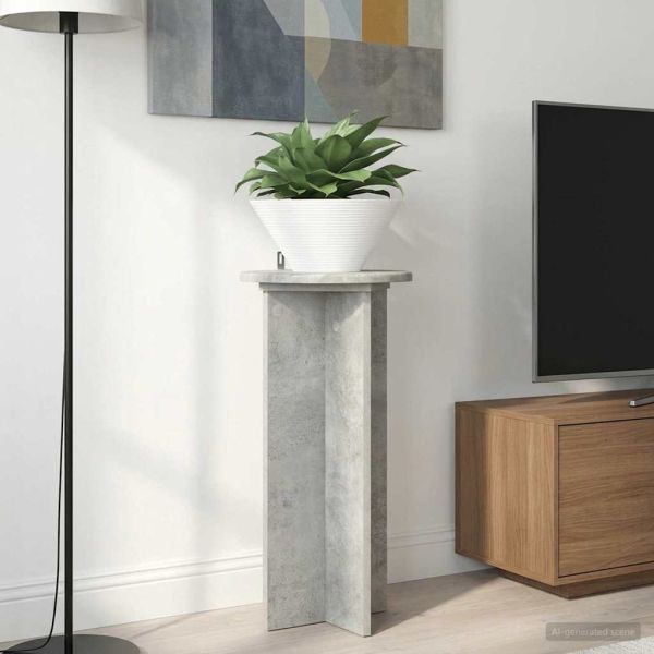 Стойка за растения 2 pcs Бетонно сиво 29,5 x 29,5 x 60 см