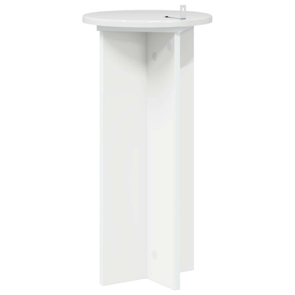 Стойка за растения 2 pcs Бял гланц 29,5 x 29,5 x 60 см