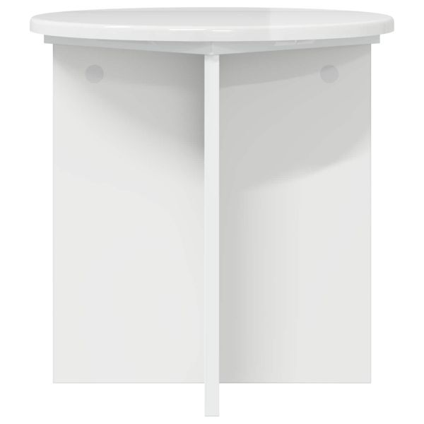 Стойка за растения 2 pcs Бял гланц 40 x 40 x 40 cm