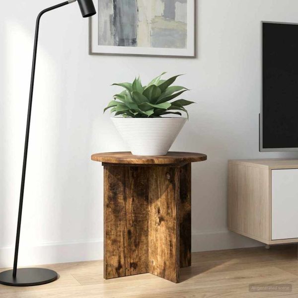 Стойка за растения 2 pcs Опушен дъб 40 x 40 x 40 cm