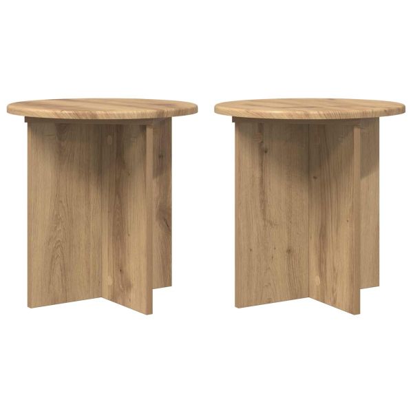 Стойка за растения 2 pcs Дъб артизан 40 x 40 x 40 cm