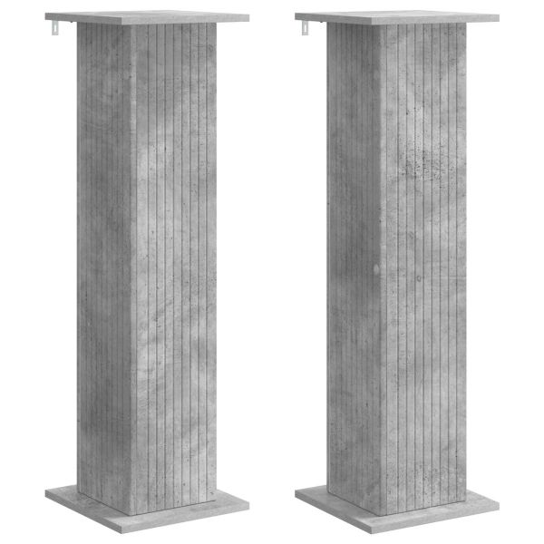 Стойка за растения 2 pcs Бетонно сиво 30,5 x 30 x 100,5 см