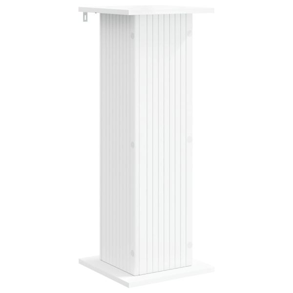 Стойка за растения Бяло 30,5 x 30 x 80,5 см Инженерна дървесина