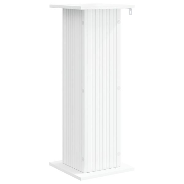 Стойка за растения Бяло 30,5 x 30 x 80,5 см Инженерна дървесина