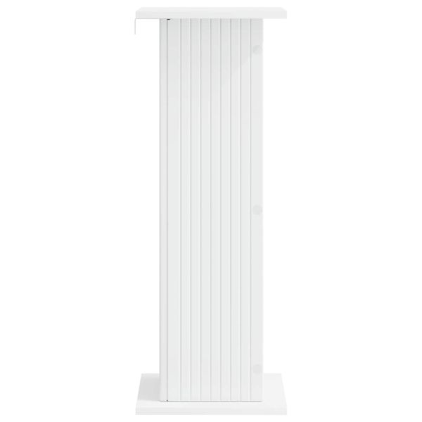 Стойка за растения Бяло 30,5 x 30 x 80,5 см Инженерна дървесина