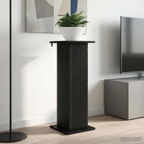 Стойка за растения 2 pcs Черно 30,5 x 30 x 80,5 см