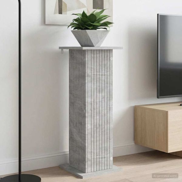 Стойка за растения Бетонно сиво 30,5 x 30 x 80,5 см