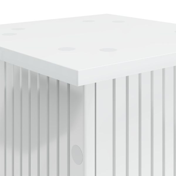 Стойка за растения Бял гланц 30,5 x 30 x 80,5 см