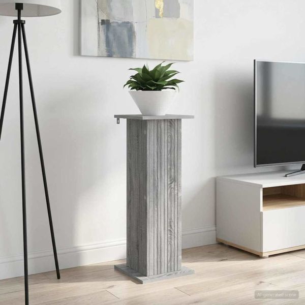 Стойка за растения 2 pcs Сива сонома 30,5 x 30 x 80,5 см