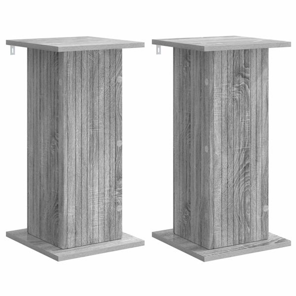 Стойка за растения 2 pcs Сива сонома 30,5 x 30 x 60,5 см