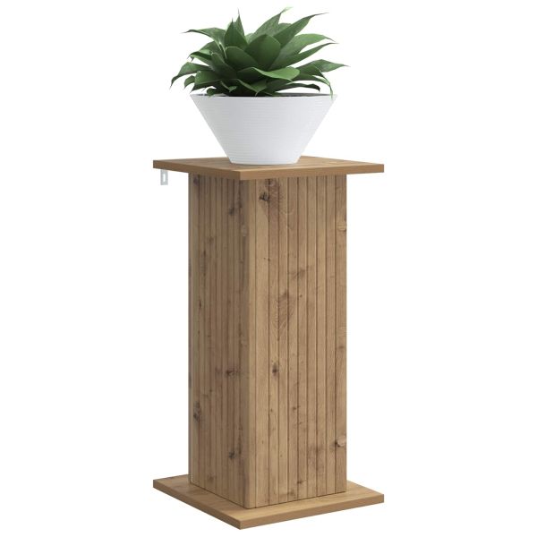 Стойка за растения 2 pcs Дъб артизан 30,5 x 30 x 60,5 см