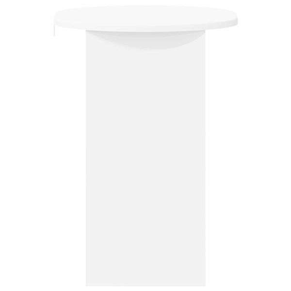 Странична маса Бяло 50 x 39,5 x 55 см Инженерна дървесина
