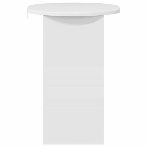 Странична маса Бял гланц 50 x 39,5 x 55 см Инженерна дървесина