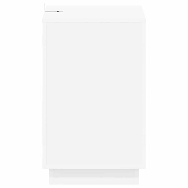 Странична маса Бяло 60 x 40 x 65 см Инженерна дървесина