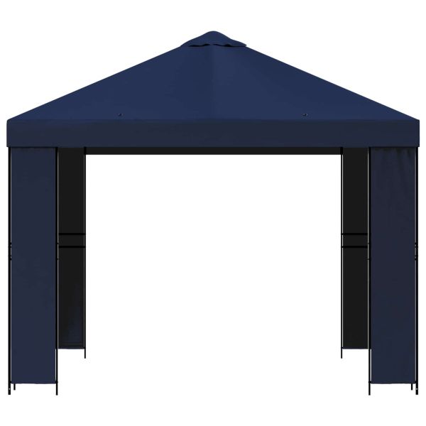 Шатра 3 x 3 m Синьо Полиестер и стомана 190