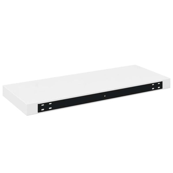 Окачени стенни рафтове, 4 бр, бял гланц, 60x23,5x3,8 см, МДФ