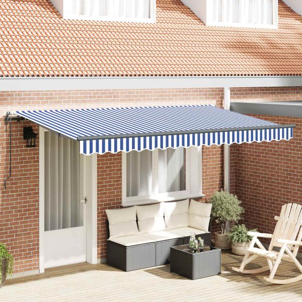 Сгъваем навес Синьо 400 x 200 cm текстил