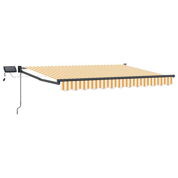 Ръчен изтеглящ сенник с LED светлини 2,5 x 2 m