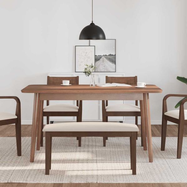 Пейка 90 см Кафява масивна дървесина Гума