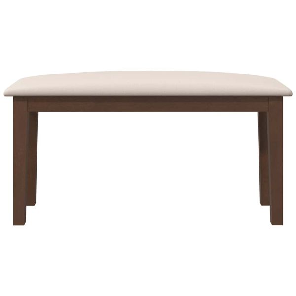 Пейка 90 см Кафява масивна дървесина Гума