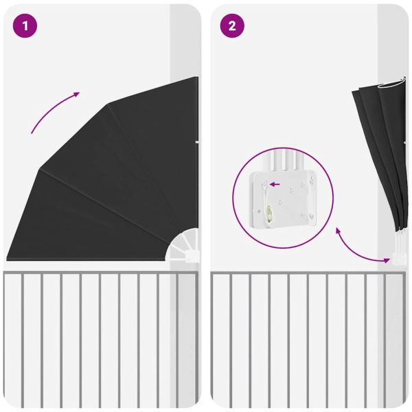 Прозорец за балкон Антрацит 160 x 160 cm Полиестер