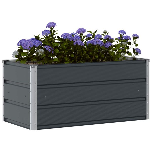 Кашпа Антрацит 100 x 50 x 45 cm Галванизирана стомана