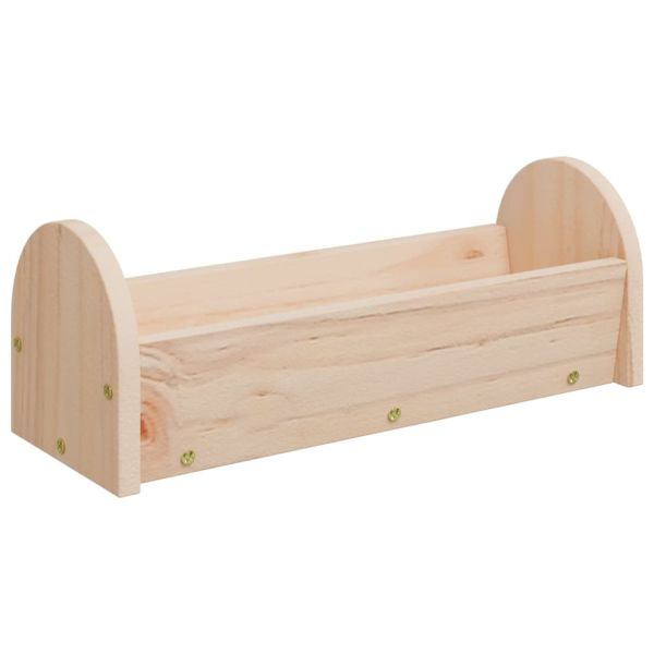 Хранилка за сено за зайци 28x10x10 см масивна ела