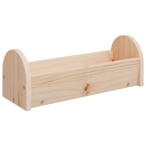 Хранилка за сено за зайци 28x10x10 см масивна ела
