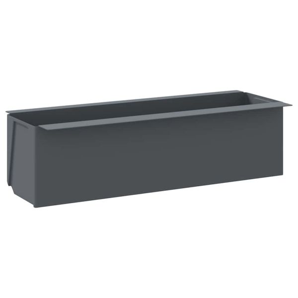 Сандъчета за цветя за европалети 12 бр сиви 36x13,5x9,5 см PP