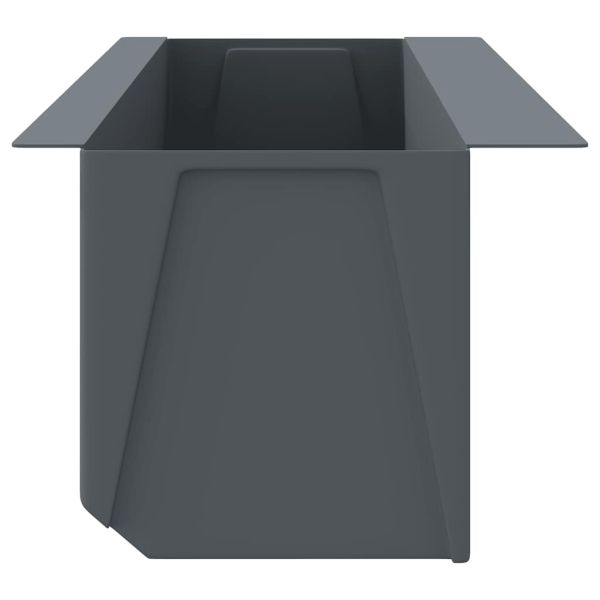 Сандъчета за цветя за европалети 12 бр сиви 36x13,5x9,5 см PP