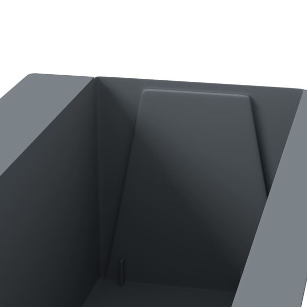 Сандъчета за цветя за европалети 12 бр сиви 36x13,5x9,5 см PP
