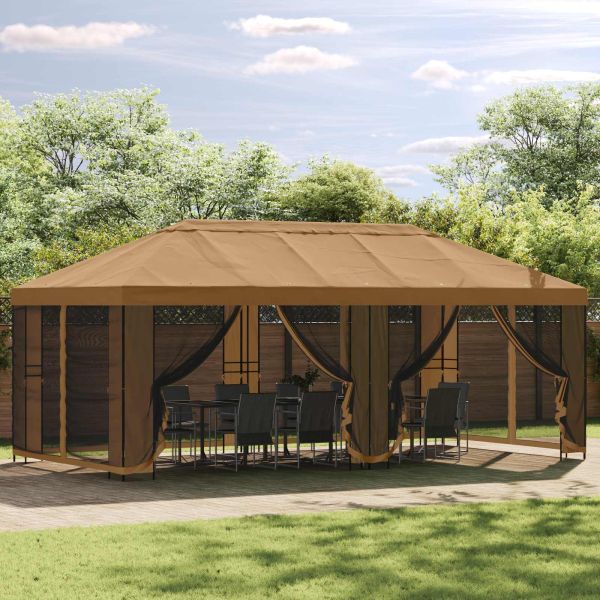 Купол за градина 6 x 3 m Черно Стомана
