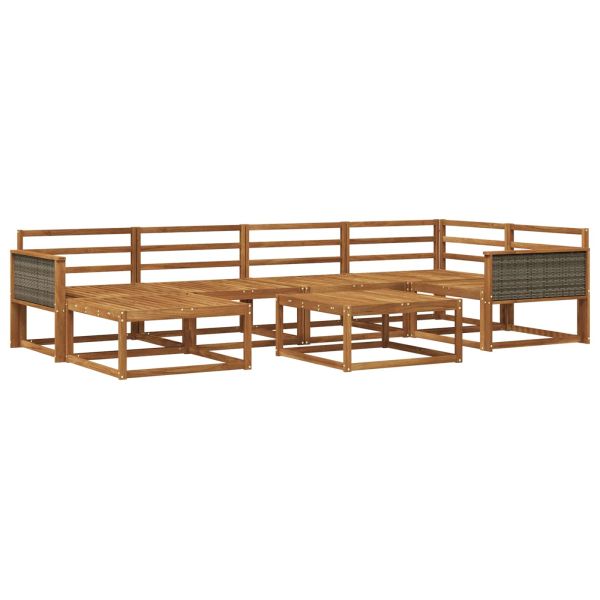 Комплект дивани за открито 7 pcs Натурално