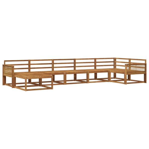 Комплект дивани за открито 7 pcs Натурално