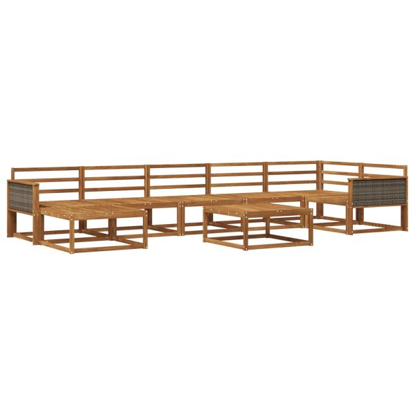Комплект дивани за открито 8 pcs Натурално