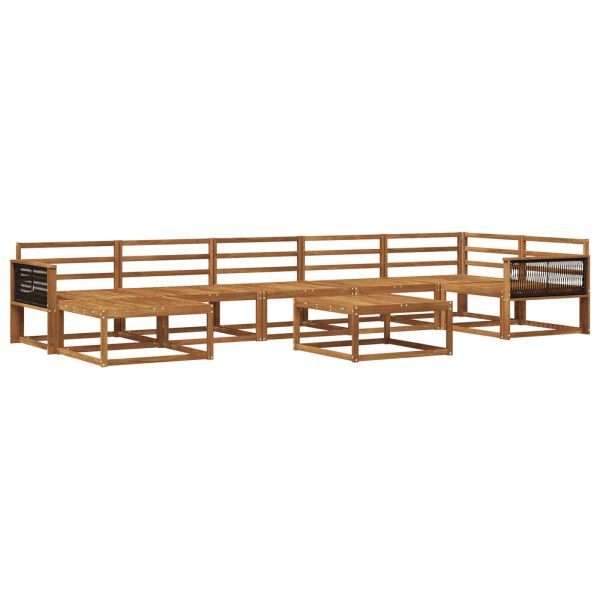 Комплект дивани за открито 8 pcs Натурално