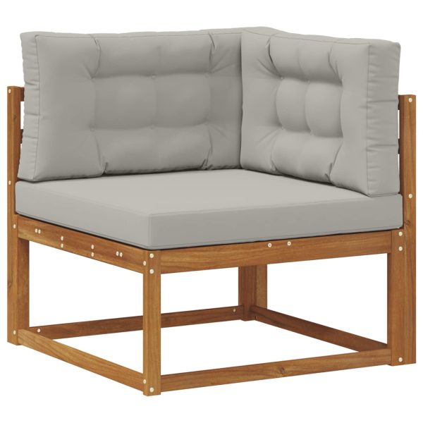 Комплект дивани за открито 8 pcs Натурално и светлосиво