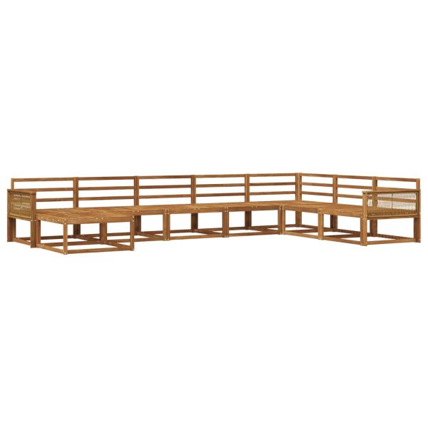 Комплект дивани за открито 8 pcs Натурално