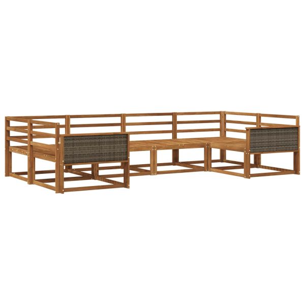 Комплект дивани за открито 6 pcs Натурално