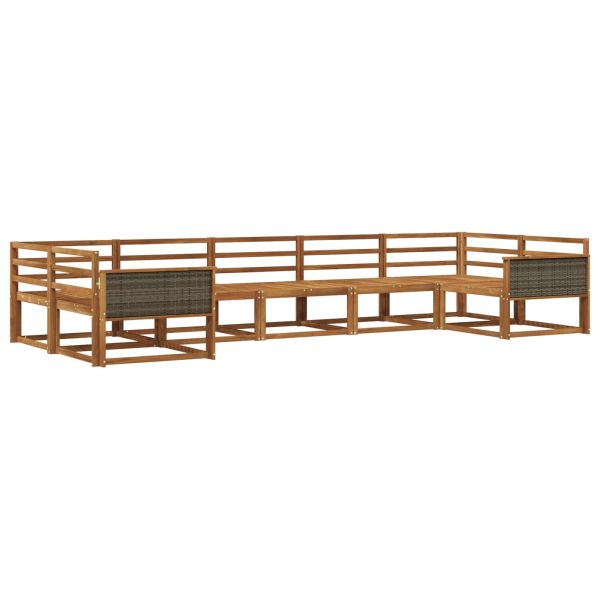 Комплект дивани за открито 7 pcs Натурално