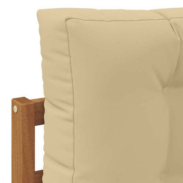 Комплект дивани за открито 3 pcs Натурален и Бежов