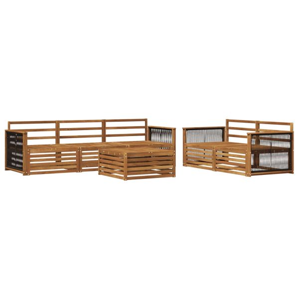 Комплект дивани за открито 6 pcs Натурално