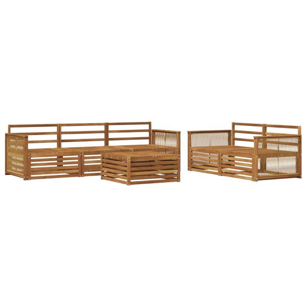 Комплект дивани за открито 6 pcs Натурално