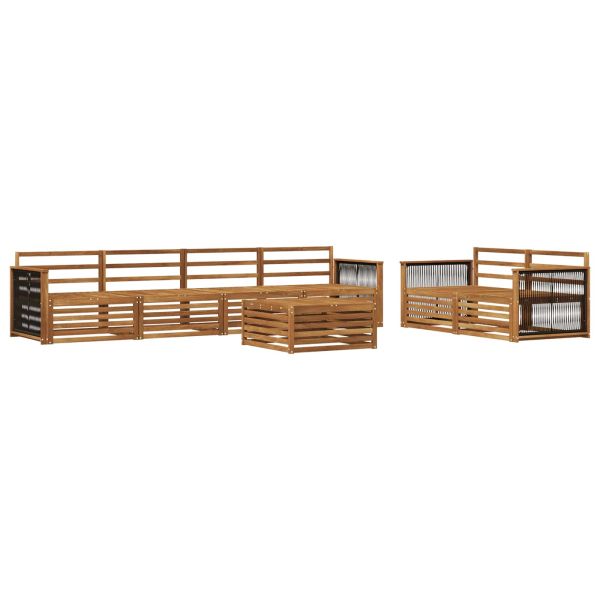 Комплект дивани за открито 7 pcs Натурално