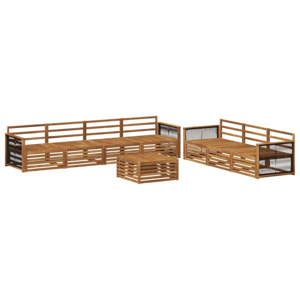 Комплект дивани за открито 8 pcs Натурално