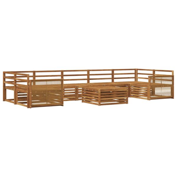 Комплект дивани за открито 8 pcs Натурално